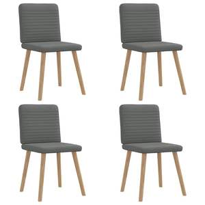 Ensemble de 4 chaises de salle à manger gris foncé - Product Image 1