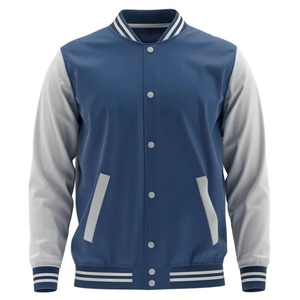 Veste universitaire unisexe personnalisée noire/grise 100 % laine à capuche imperméable, style streetwear, vente en gros OEM/ODM - Product Image 6