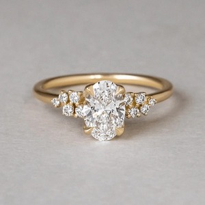 Anillo de Boda con Diamante Ovalado Cultivado en Laboratorio de 1 Quilate, Fabricante de Joyería al por Mayor - Product Image 2