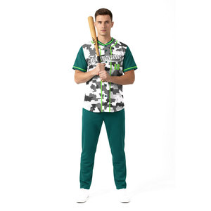 Camiseta de Béisbol Personalizada de Alta Calidad en Oferta, Color Sólido Estampado, Botones, Nombre y Número Cosidos, Unisex, 100% Poliéster - Product Image 2