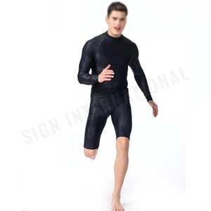 <b>Man</b> Long Sleeve Swimsuit Rash Guard Quick-Dry Diving Suit Snorkeling <b>Swimming</b> Surfing Rash guard - Product Image 3