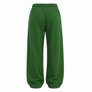 Pantalon de jogging ample décontracté pour femme en molleton doux mélangé coton avec cordon de serrage à la taille et poches - Product Image 2