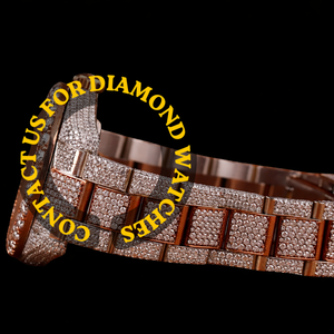 นาฬิกาข้อมือผู้ชายแบรนด์ดัง ดีไซน์สองสีสุดหรู ประดับเพชรโมอิสซาไนต์ สไตล์ฮิปฮอป สำหรับงานปาร์ตี้ หน้าปัดกระจกควอตซ์ ตัวเลขโรมัน รุ่นใหม่ล่าสุด - Product Image 2