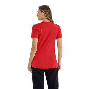 เสื้อยืด N6210 CVC ระดับพรีเมียมของผู้ชายเสื้อสำหรับผู้หญิงเสื้อธรรมดาออกแบบเองได้โลโก้ตามต้องการ - Product Image 5