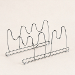 High Quality Heavy Duty Metal Kitchen Cookware Organizer <b>Pot</b> and Pan Rack with Lid <b>Holder</b> Stand for Space-Saving Cabinet Storage - Product Image 3