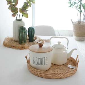 Handmade Natural Rattan Tray Wholesale Manufacturer Woven Rattan Serving Tray Ecofriendly Rattan Serving Tray Tableware - Product Image 6