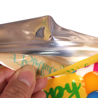 Pochette à fermeture éclair en aluminium imprimée en couleur, avec intérieur en feuille d'aluminium pure, sac de rangement opaque pour échantillons de thé en poudre, logo personnalisé