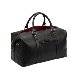 Bolsa de Viaje de Fin de Semana de Cuero Genuino, Expandible, Construcción Duradera, Fabricación OEM con Marca Privada, para Exteriores - Product Image 6