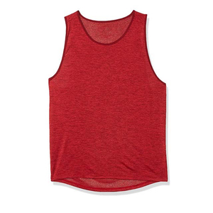 Best quality Men's Casual Gym Tank <b>Tops</b> Quick Dry 100% Cotton Muscle Fit Workout Design OEM Sports Wear Summer Men's <b>Red</b> - Product Image 1