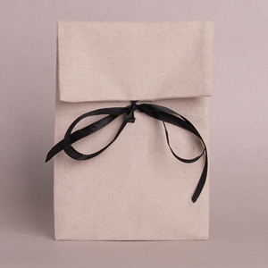 Premium Organic Cotton Canvas Flap <b>Envelope</b> Bag Silk Ribbon Tie Custom Logo Recyclable Packaging for Glasses Makeup-Promotional - Product Image 2