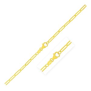 Catena a Maglia Paperclip in Oro Giallo 14K da 2,5mm, Componenti e Accessori per Gioielli - Product Image 1
