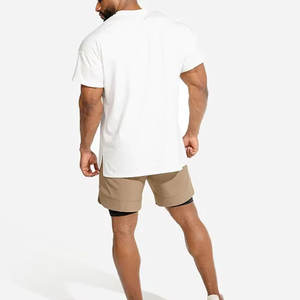 Camiseta Blanca Personalizada para Hombre |   Camiseta Premium de Cuello Redondo de Algodón Grueso de 200 g |   Camiseta de Manga Corta Estilo Urbano |   Gimnasio al por Mayor - Product Image 3