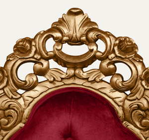 Sillón de Lujo Hecho a Mano con Tapicería, Estilo Europeo, Dorado, de Madera de Caoba, Muebles para Sala de Estar, para Apartamentos y Hoteles - Product Image 5