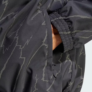 Men's Hooded Windproof <b>Jacket</b> With Lightning Print Sporty Style Polyester Shell Regular Length Spring Wear - Product Image 6