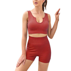 Conjunto Deportivo de 2 Piezas para Mujer 2024, Sujetador Deportivo con Aros y Relleno, Diseño de Sujetador con Soporte, Material de Poliéster/Algodón de Secado Rápido - Product Image 3