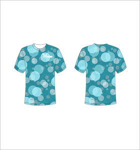 T-shirt à manches courtes pour homme, motif à pois bleus, respirant, coupe classique, col rond, vêtement décontracté - Product Image 1