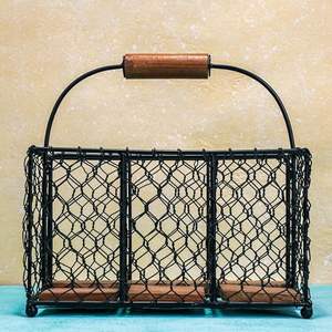 Panier de rangement en métal à grande capacité avec poignées pour le rangement dans le placard - Product Image 4