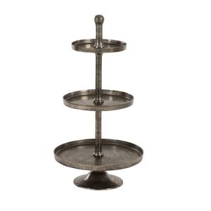 Soporte para pasteles de hierro galvanizado de alta calidad, de 2 niveles, en forma de corazón, bandeja de metal vintage para servir, para decoración del hogar, plato para exhibir postres - Product Image 6