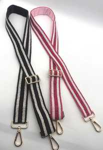 Beaded Purse <b>Strap</b> Striped Bag <b>Strap</b> Pink Purse <b>Strap</b> Black Bag <b>Strap</b> - Product Image 2