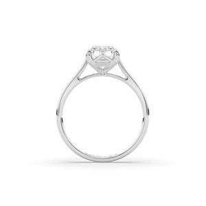 Anillo de Compromiso con Diamante Cultivado en Laboratorio, Corte Esmeralda de 2.50 Quilates, Oro Sólido de 14K/10K, Diseño Ligero y Único, Joyería de Aniversario para Mujer - Product Image 4