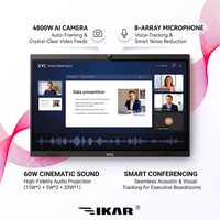 Pizarra Interactiva Inteligente IKAR JX-E5A de 110 Pulgadas 4K UHD IFPD con Android 15, Cámara de 48MP y Pantalla Táctil de 40 Puntos