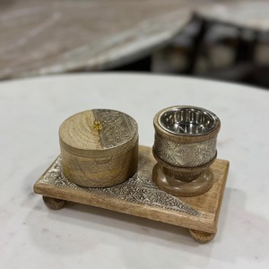 Elegante Porta Incienso Árabe de Resina con Textura de Madera de Sándalo para Regalos de Ramadán, Eid y de Inauguración de Casa - Product Image 6