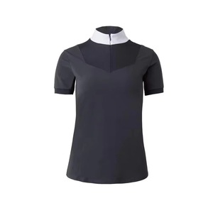 Camiseta de Manga Corta para Montar a Caballo, Camiseta de Competición para Mujer, Transpirable, Elástica, de Secado Rápido, para Deportes Ecuestres - Product Image 4