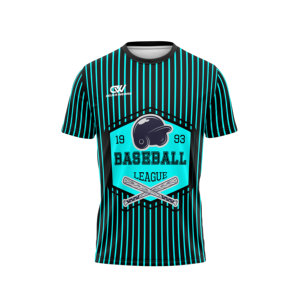 เสื้อเบสบอลซับลิเมชั่นพิมพ์ลายตามสั่งสำหรับทีมพร้อมหมายเลข  ผ้าโพลีเอสเตอร์ 100% ระบายเหงื่อได้ดี คอกลมแขนสั้น ขายส่ง - Product Image 1