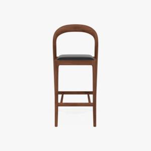 Silla de Bar de Madera de Teca Sólida de Primera Calidad, Taburete de Bar Moderno de Madera para Cocina, Cafetería, Restaurante, Muebles al por Mayor, Exportación OEM - Product Image 4