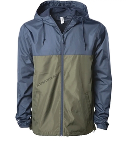 Fabricant et fournisseur de vestes coupe-vent personnalisées, veste coupe-vent à capuche pour homme, revêtement PU, fermeture éclair, poignets élastiques, décontractée - Product Image 4