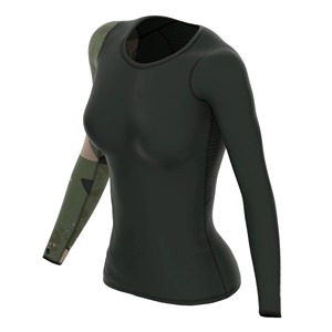 <b>Women's</b> High Quality Breathable <b>Compression</b> <b>Top</b> Custom Fitness Sports Shirt Heat-Transfer Printed 100% Polyester V-neck Crop <b>Top</b> - Product Image 5