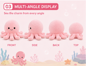 Peluche de Pulpo, Adorable Peluche de Mar, Kawaii, Suave y Acogedor, Regalo para Niños, Decoración para Cuarto de Bebé - Product Image 4