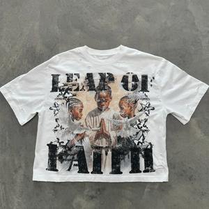 T-shirt surdimensionné personnalisé pour homme en gros - 100 % coton, mélange polyester/coton, logo imprimé en silicone, col rond - Product Image 3