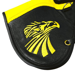 Gants de fauconnerie respirants en coton et cuir pour oiseaux et piégeurs de faucons - Couleurs et logos personnalisables - Product Image 3