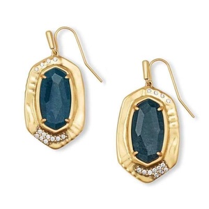 Pendientes de Moissanita Chapados en Oro Vintage, Unisex, Plata 925, Estilo Boda, Engaste de Garra, Forma Ovalada - Product Image 2