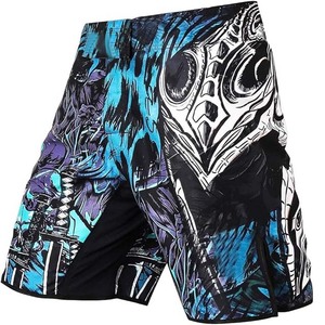 Shorts de combat pour hommes, boxe, MMA, BJJ, grappling, Muay Thai, kickboxing, sans Gi, extensibles, extensibles dans quatre directions, évacuant l'humidité - Product Image 1
