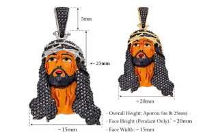 Pendentif Visage de Jésus en Émail et Diamant Moissanite, en Argent Sterling 925, Style Hip Hop Iced Out, Sans Chaîne, Cadeau d'Anniversaire - Product Image 5