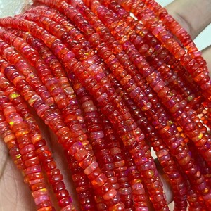 Perles d'Opale Verte Naturelle Lisses Forme Rondelle 3-5 mm Nouvelle Tendance Pierre Précieuse Rajasthan Pierre de Naissance d'Octobre Vente en Gros Certifiées CMA - Product Image 2