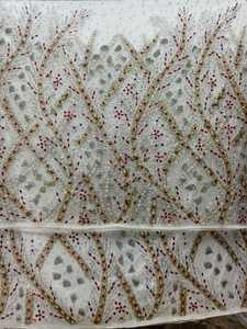 High Quality Elegant Beaded African George Wrapper Blouse Rhinestone Embroidery Eco-Friendly Silk Loose Solid Clothing - Product Image 6