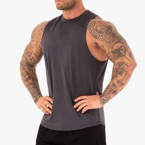 2025 gran oferta logotipo personalizado gimnasio Fitness entrenamiento camiseta sin mangas para hombres verano entrenamiento camiseta culturismo de talla grande algodón entrenamiento - Product Image 2