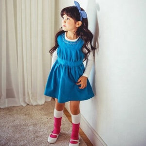 Tissu brodé à la main de style indien, nouvelle collection, pour votre petite princesse, fabriqué avec un coton pur et doux, bleue - Product Image 4