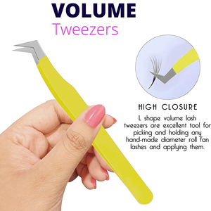 Pince à épiler en acier inoxydable de haute qualité et haute précision pour greffe de cils, avec logo personnalisé, durable, pointe fine dentelée, parfaite pour la pose de cils. - Product Image 6
