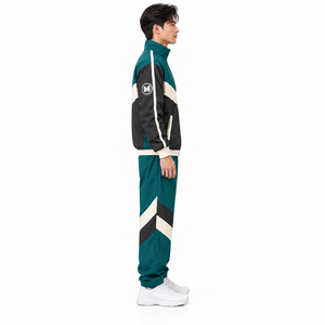 Conjunto Deportivo Unisex Casual Transpirable Cortavientos con Chaqueta Tejida con Capucha y Pantalones Jogger con Cremallera Completa para Deporte al Aire Libre, Logotipo Personalizado - Product Image 3