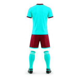 Conjunto de Uniforme de Fútbol Personalizado para Entrenamiento en Equipo, Camiseta de Fútbol Transpirable de Manga Corta, Pantalones Cortos Deportivos, Ropa Deportiva para Competición de Equipo 100% - Product Image 2