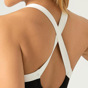 Soutien-gorge de sport pour femme, sans couture, à maintien élevé, respirant, écologique, en spandex/polyester, avec logo personnalisé, pour le fitness et le yoga, service OEM - Product Image 5