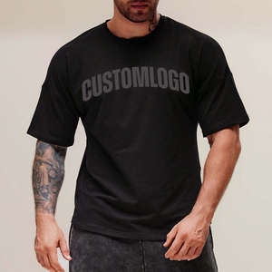 T-shirt de sport surdimensionné 220 g/m² pour hommes, grande taille, coton épais, streetwear, impression personnalisée DTF DTG, tee-shirt oversize - Product Image 5