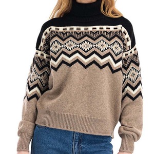 Trendy Women's Casual <b>Sweater</b> <b>Crewneck</b> Ribbed Knit Pullover Comfortable Lightweight Winter Knitwear Breathable Nylon/Acrylic - Product Image 3
