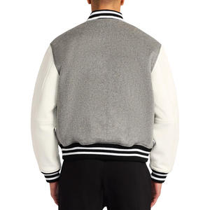 Chaquetas Varsity de Cuero Genuino para Hombre al por Mayor - Estilo Retro Clásico - Ropa Deportiva de Invierno Ecológica con Cuello Alto y Acolchado Frontal - Product Image 6