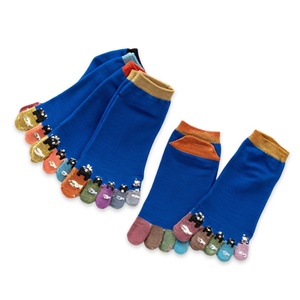 Fashion Women Individual Colorful Student Girls Cute Cartoon 5 <b>Toe</b> Ankle Socks New Design Happy Cotton Socks - Product Image 1