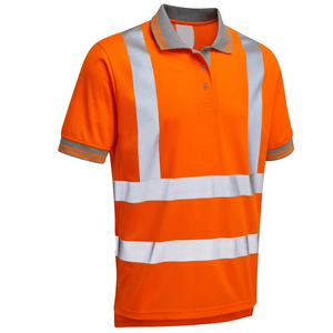 Wholesale Price Safety <b>Polo</b> <b>Shirt</b> Reflective Construction Men Workwear Short Sleeve Hi Visibility <b>Work</b> <b>Shirts</b> <b>Polo</b> with Pockets - Product Image 5
